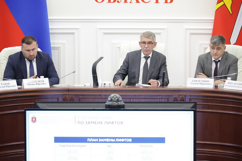 В Тульской области обсудили пятилетний региональный план по замене лифтов